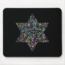 David-Stern aus Edelsteinen in allen Farben