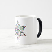 David-Stern aus Edelsteinen in allen Farben Verwandlungstasse (VorderseiteRechts)