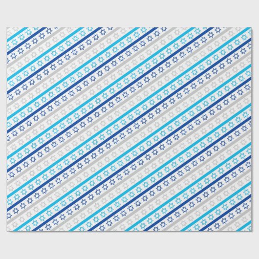 David-Sterne für Hanukkah Geschenkpapier (Flach)