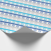 David-Sterne für Hanukkah Geschenkpapier (Ecke)