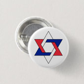 David Symbol stylisiert Frankreich drei Farben Button (Vorne & Hinten)