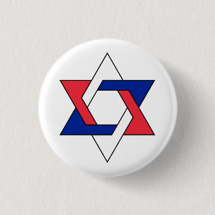 David Symbol stylisiert Frankreich drei Farben Button