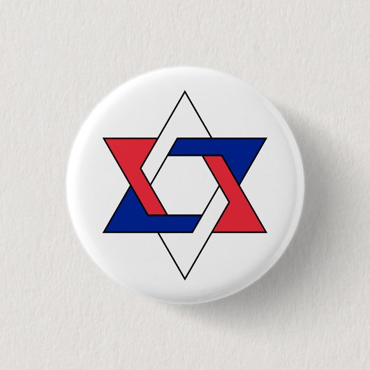 David Symbol stylisiert Frankreich drei Farben Button (Vorderseite)