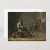 David Teniers der Jüngere - Raucher Postkarte (Vorne/Hinten)