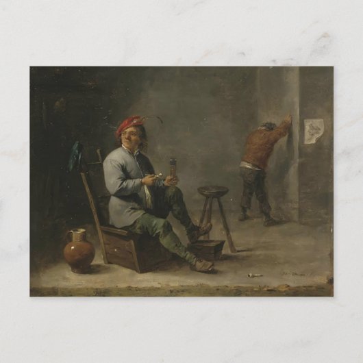 David Teniers der Jüngere - Raucher Postkarte (Vorderseite)