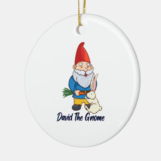 David The Gnome Keramik Ornament (Links)
