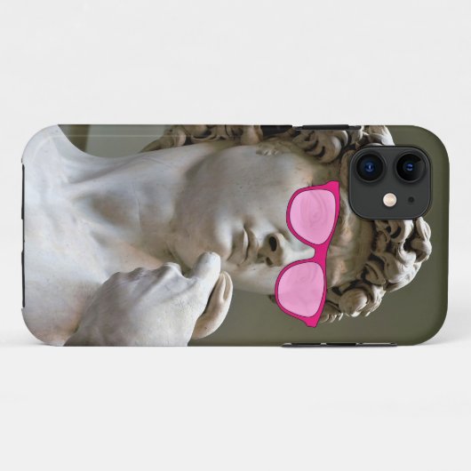 David trägt eine Rose-Brille Case-Mate iPhone Hülle (Rückseite (Horizontal))