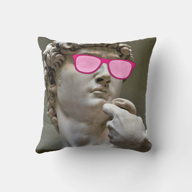 David trägt eine Rose-Brille Kissen (Rückseite)