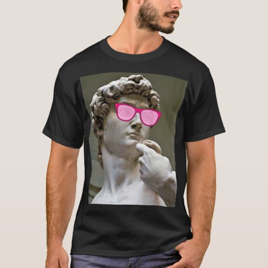 David trägt eine Rose-Brille T-Shirt (Vorderseite)