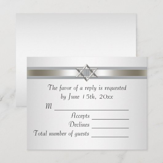 David UAWG RSVP Karte (Vorne/Hinten)