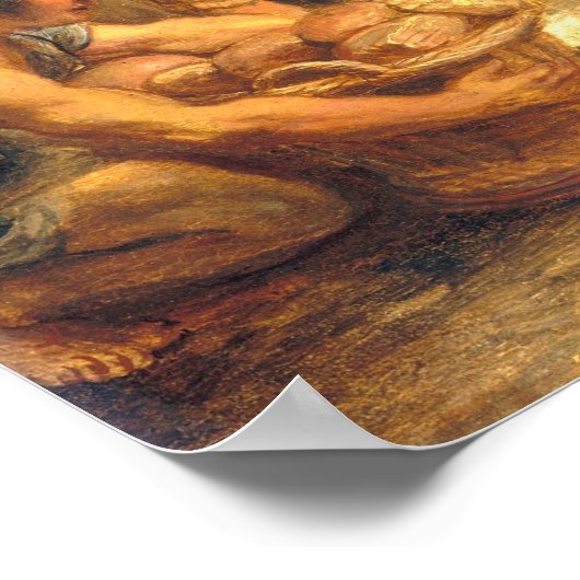 David und Abigail - Sir Peter Paul Rubens Fine Art Poster (Ecke)