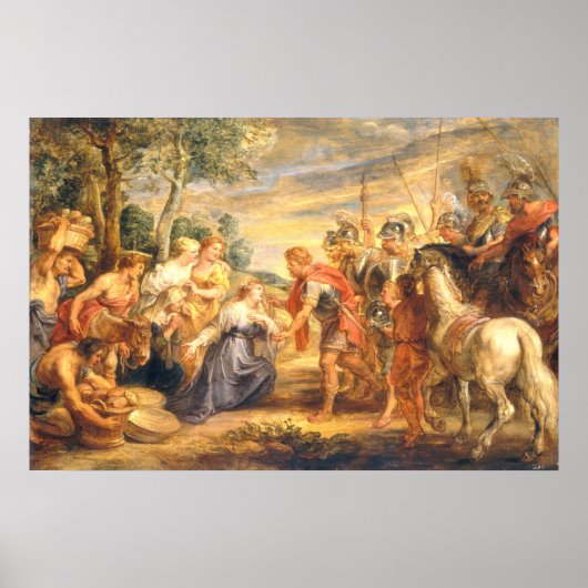 David und Abigail - Sir Peter Paul Rubens Fine Art Poster (Vorne)