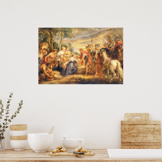 David und Abigail - Sir Peter Paul Rubens Fine Art Poster (Küche)