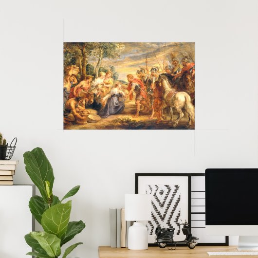 David und Abigail - Sir Peter Paul Rubens Fine Art Poster (Heimbüro)