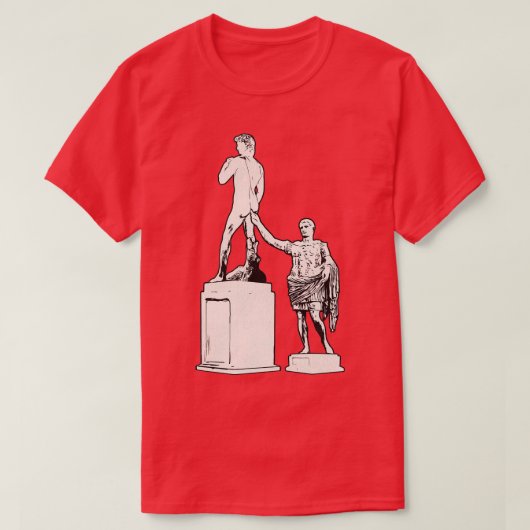 David und Caesar Hintern Play T-Shirt (Design vorne)