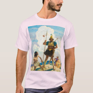 David und Goliath, 1940 von Newell Convers Wyeth T-Shirt