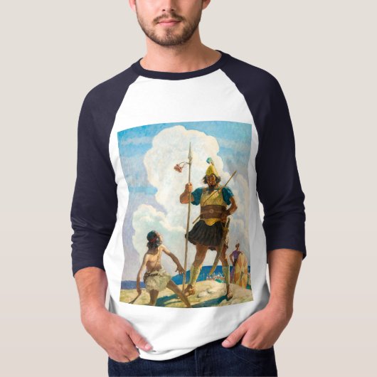 David und Goliath, 1940 von Newell Convers Wyeth T-Shirt (Vorderseite)
