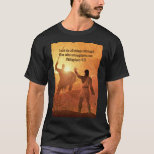 David und Goliath   Bibel Verse Black T-Shirt