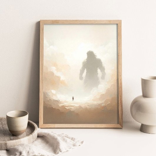 David und Goliath, Bibelmalerei, Christliche Kunst Poster