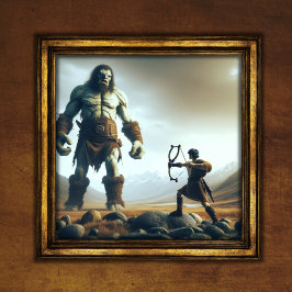 David und Goliath Bible Story Christlich Art Poster