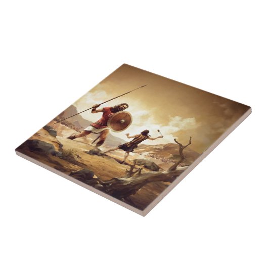 David und Goliath Fliese (Seite)