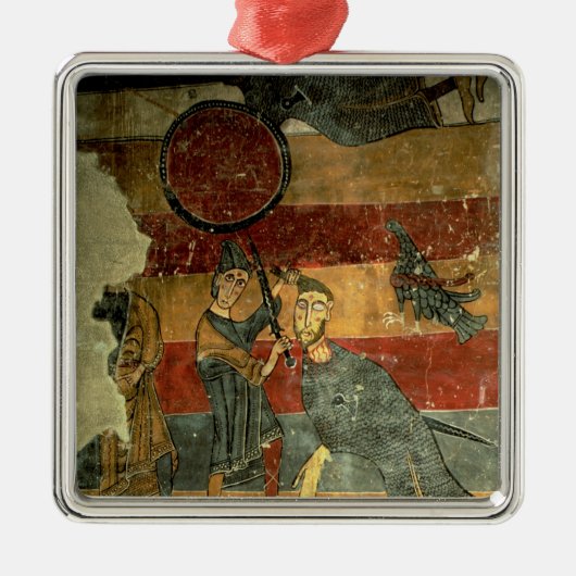 David und Goliath, katalanische Schule Ornament Aus Metall (Vorne)