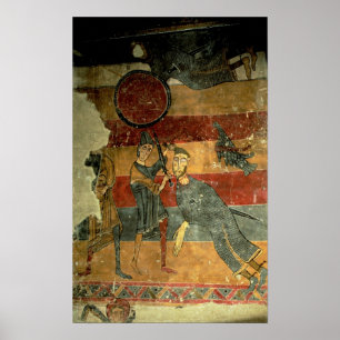 David und Goliath, katalanische Schule Poster