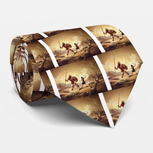 David und Goliath Krawatte (Gerollt)