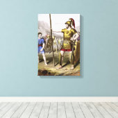 David und Goliath Leinwanddruck (Insitu (Holzboden))