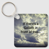 David und Goliath Quote  Schlüsselanhänger (Vorderseite)