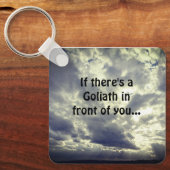 David und Goliath Quote  Schlüsselanhänger (Vorderseite)