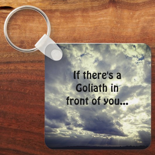 David und Goliath Quote  Schlüsselanhänger (Vorderseite)