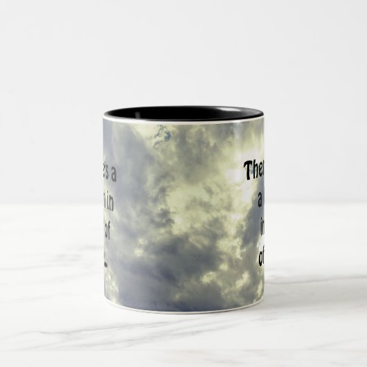 David und Goliath Quote  Zweifarbige Tasse (Mittel)