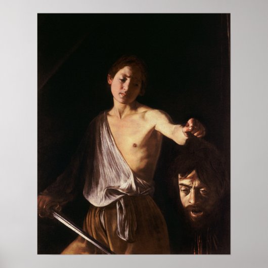 David und Goliath von Caravaggio in Rom - Poster (Vorne)