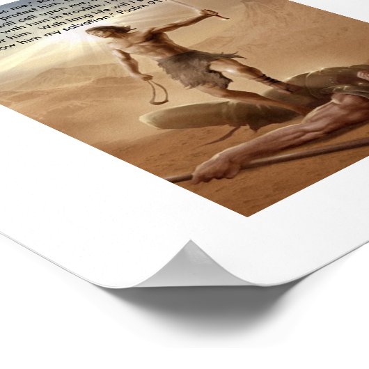 David und Goliath von: David Gudishvili Poster (Ecke)