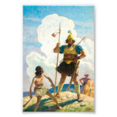 David und Goliath von Newell Convers Wyeth Fotodruck (Vorne)
