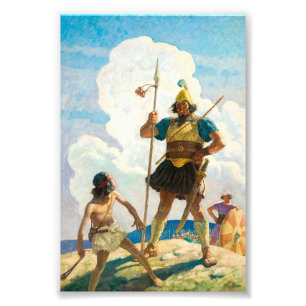 David und Goliath von Newell Convers Wyeth Fotodruck