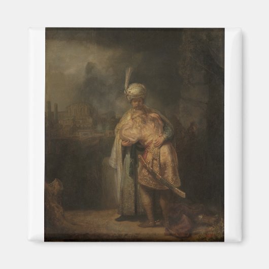 David und Jonathan - Rembrandt - c1642 Magnet (Vorne)