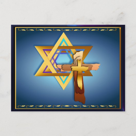 David und Triple Cross Postkarte (Vorderseite)