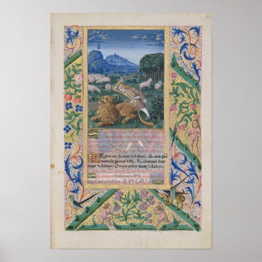 David verteidigt das Schaf seines Vaters gegen ein Poster (Vorne)
