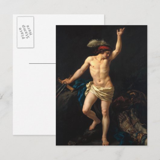 David Victorious, 1780 Postkarte (Vorne/Hinten)