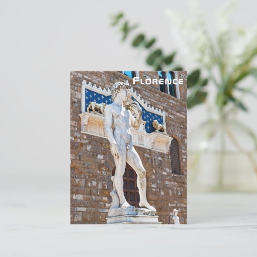David von Michelangelo - Florenz, Toskana, Italien Postkarte (Stehend Vorderseite)