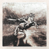 David von Sassoun Glass Untersetzer (Vorderseite)