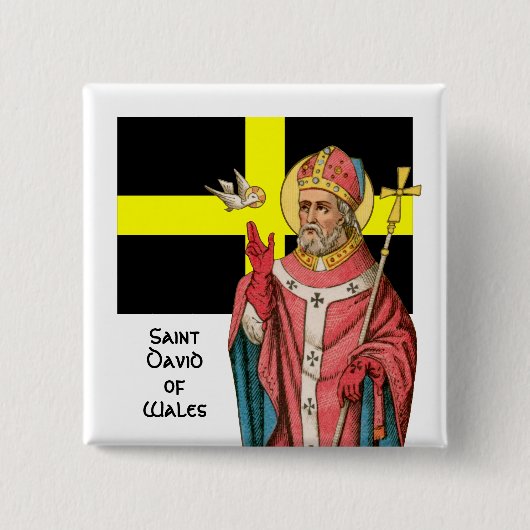 David von Wales (P 001) und Seine Flagge Button (Vorderseite)