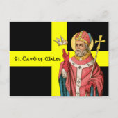David von Wales (P 001) und Seine Flagge Postkarte (Vorderseite)