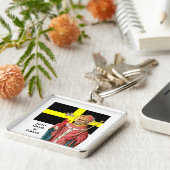 David von Wales (P 001) und Seine Flagge Schlüsselanhänger (Seite)