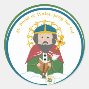 David von Wales Runder Aufkleber