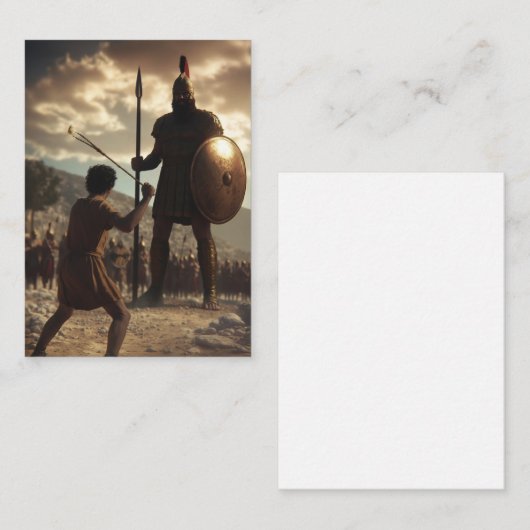 David vs Goliath: Karte (innen leer) (Vorne/Hinten)
