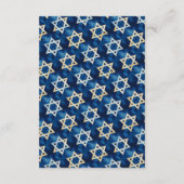 David Watercolor QR Code Bar Bat Mitzvah Begleitkarte (Rückseite)