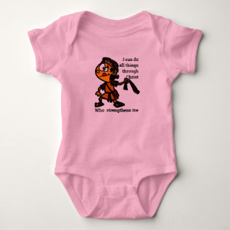 David with Slingshot Bible Story Hero Character B Baby Strampler
